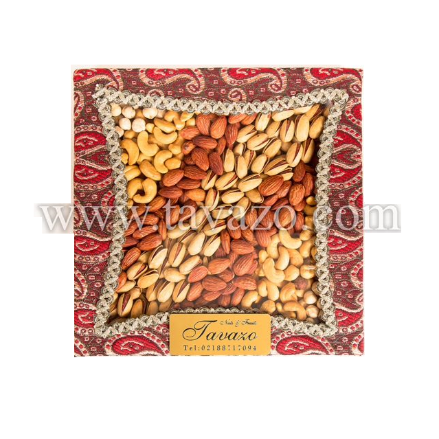 Salted Mixed Nuts in Red Handmade Box - Tavazo Corporation