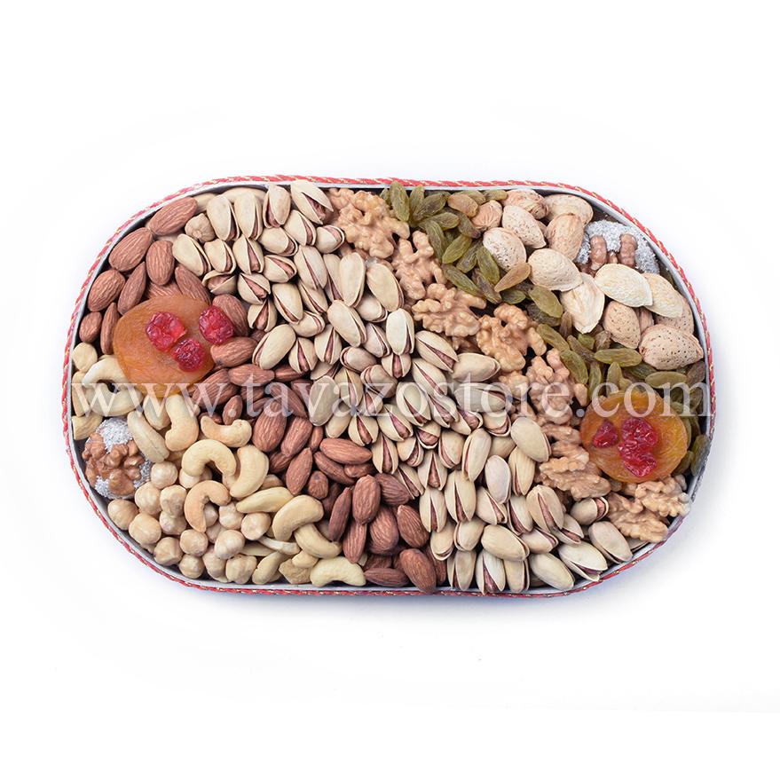 Natural Mixed Nuts in Round Tray - Tavazo Corporation